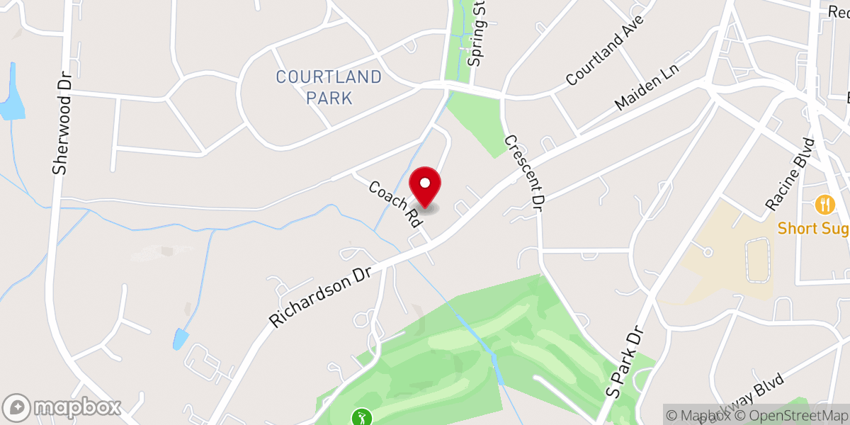 Map showing location of Holy Trinity Lutheran Church