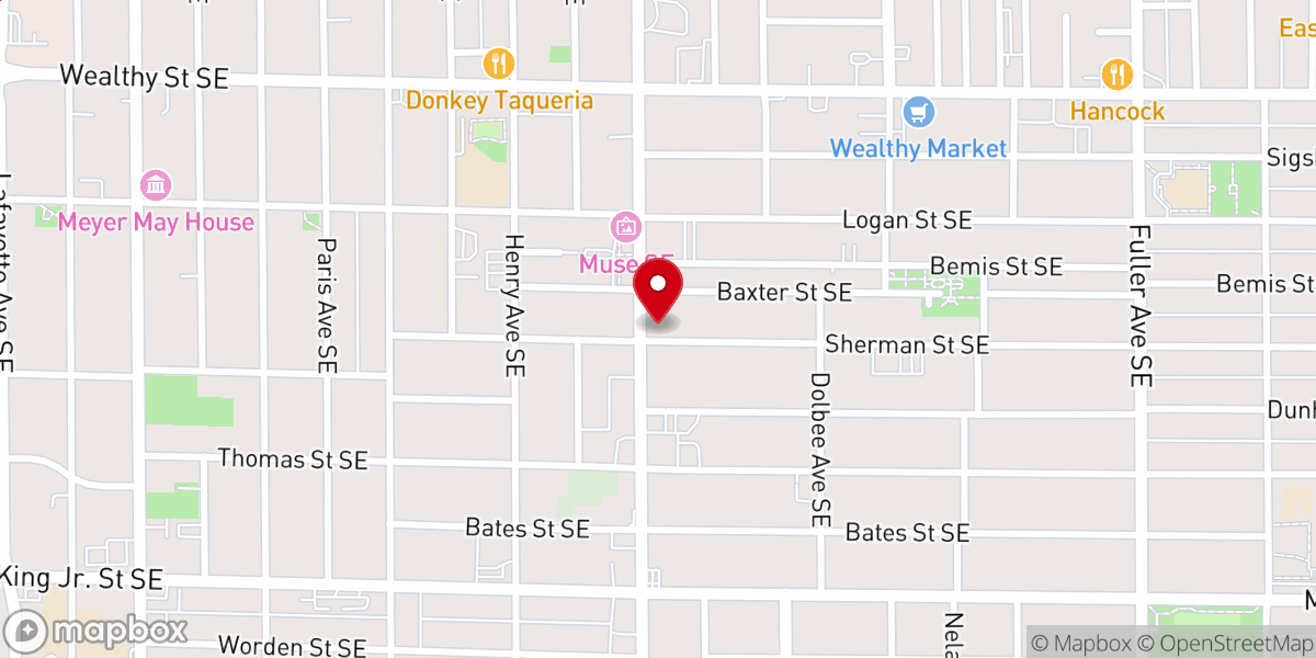 Map showing location of St. Paul Missionary Baptist Church