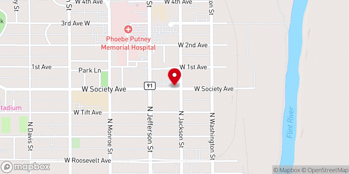 Map showing location of Life Changing Christian Center