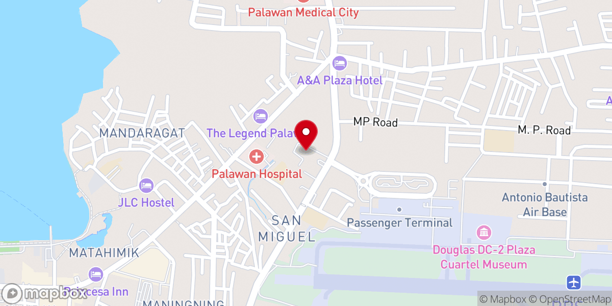 Map showing location of San Miguel Arkanghel Parish