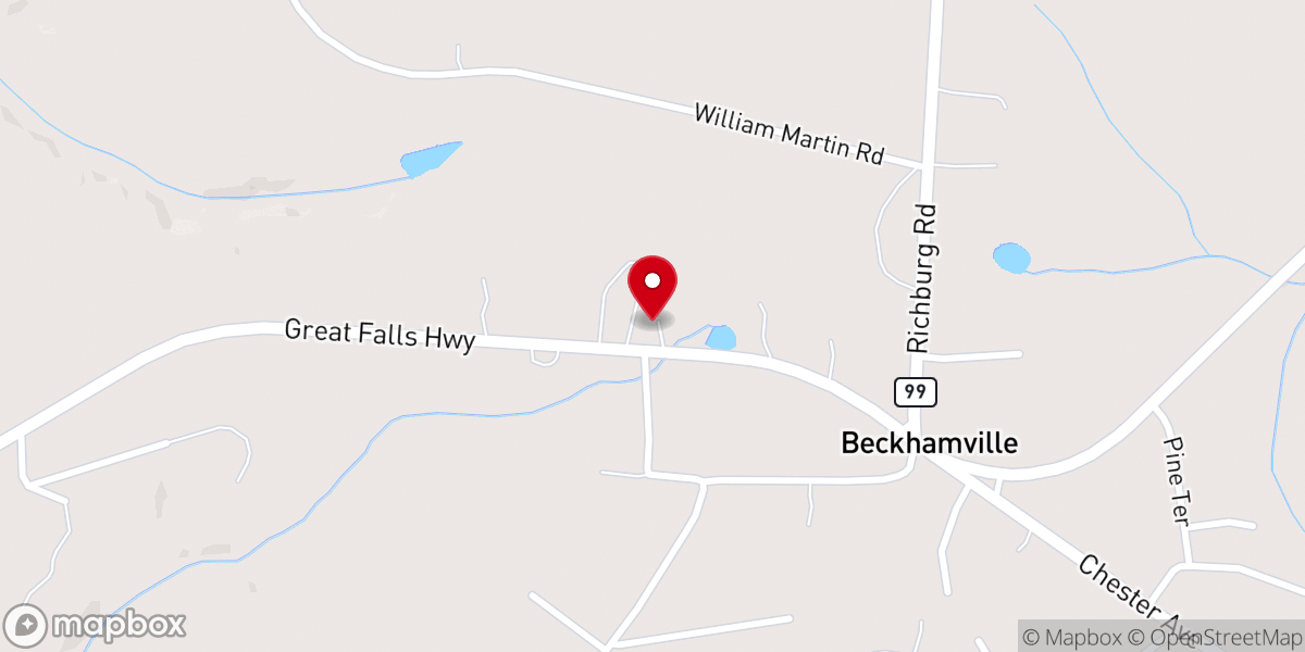 Map showing location of Fairview AME Zion Church