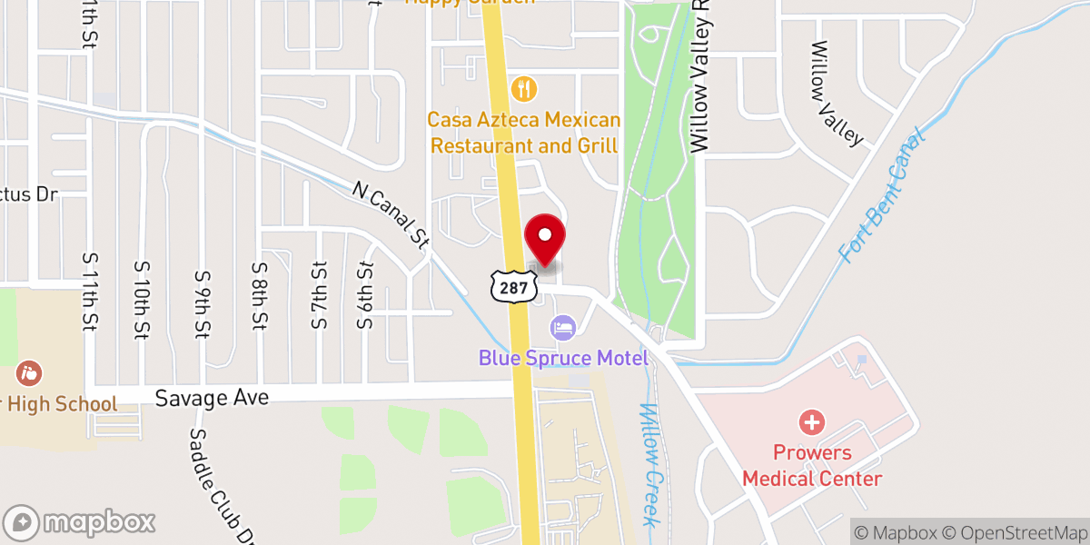 Map showing location of Grace Luthern CHurch