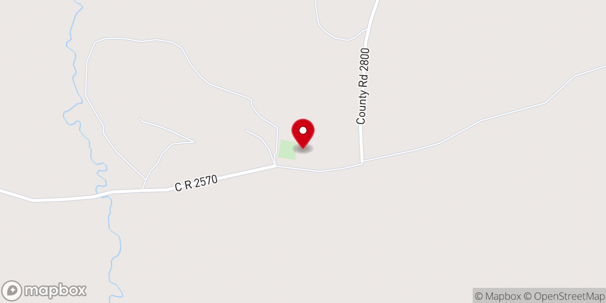 Map showing location of Bethany Baptist Church