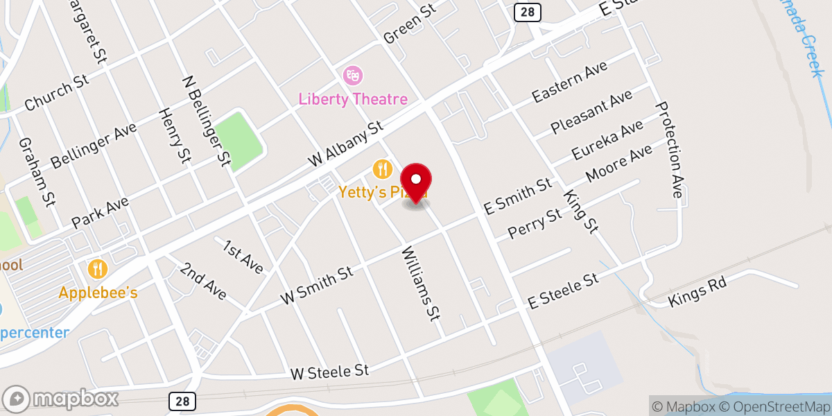 Map showing location of Saints Anthony and Joseph Catholic Church