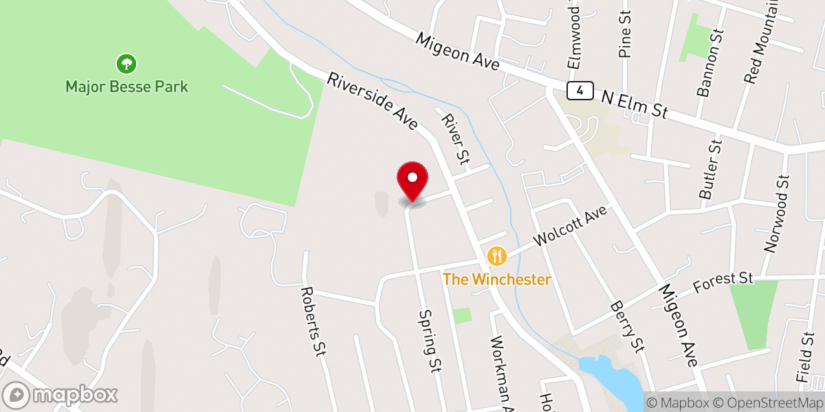 Map showing location of Litchfield County Christian Church