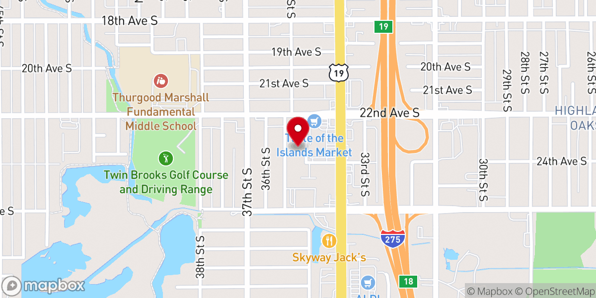 Map showing location of Mt. Calvary Missionary Baptist Church