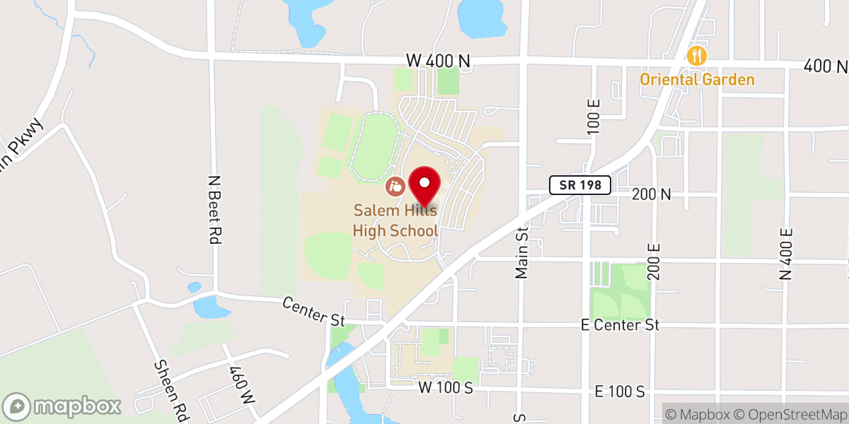 Map showing location of Salem Hills High Seminary