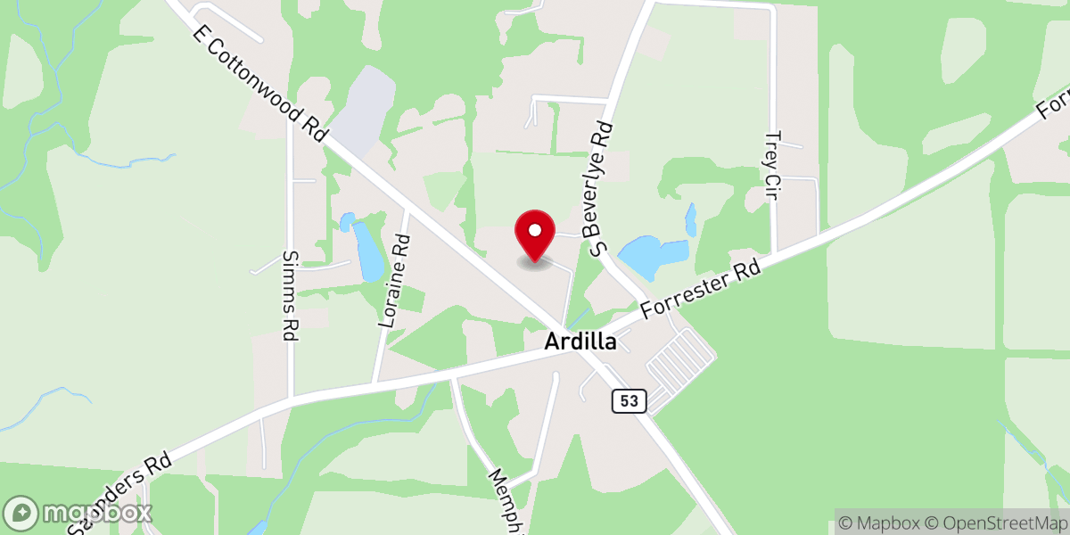 Map showing location of Trinity Lutheran Church