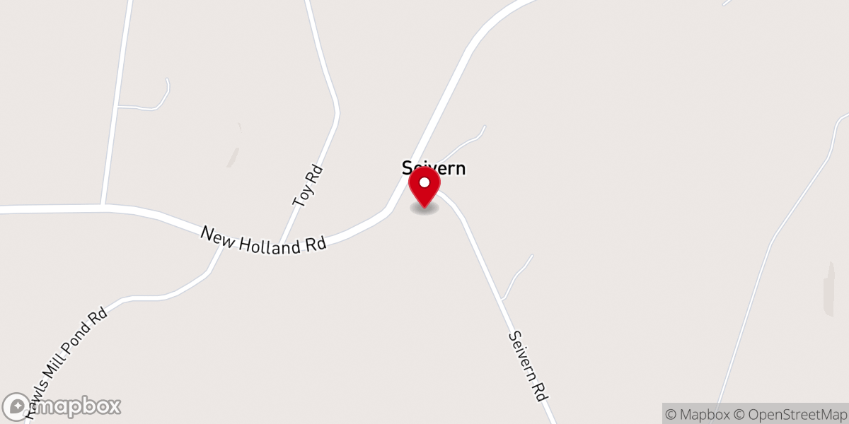 Map showing location of Seivern Church