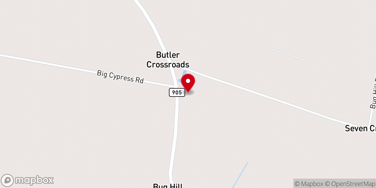 Map showing location of Open Door Church