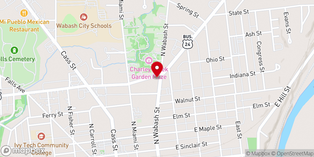 Map showing location of The Sanctuary of Wabash