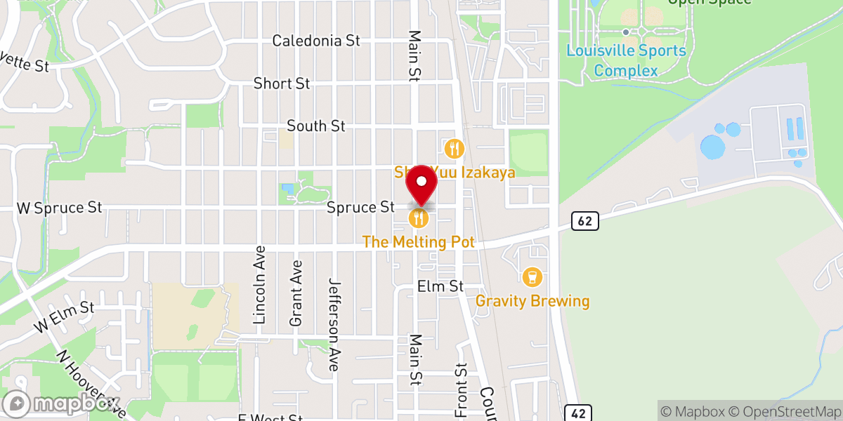 Map showing location of st louis catholic church Louisville colorado
