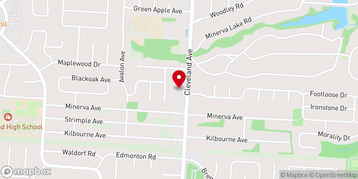 Map showing location of CrossRoads Baptist Church