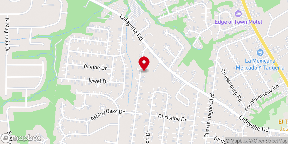 Map showing location of Anthony Daley Ministries