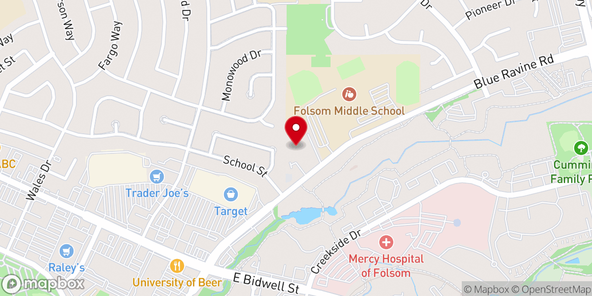 Map showing location of Granite Bay Folsom Seventh-day Adventist Group