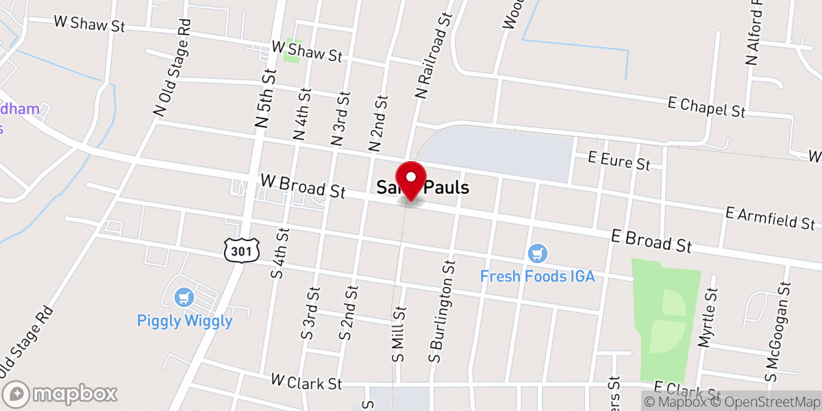 Map showing location of St Pauls