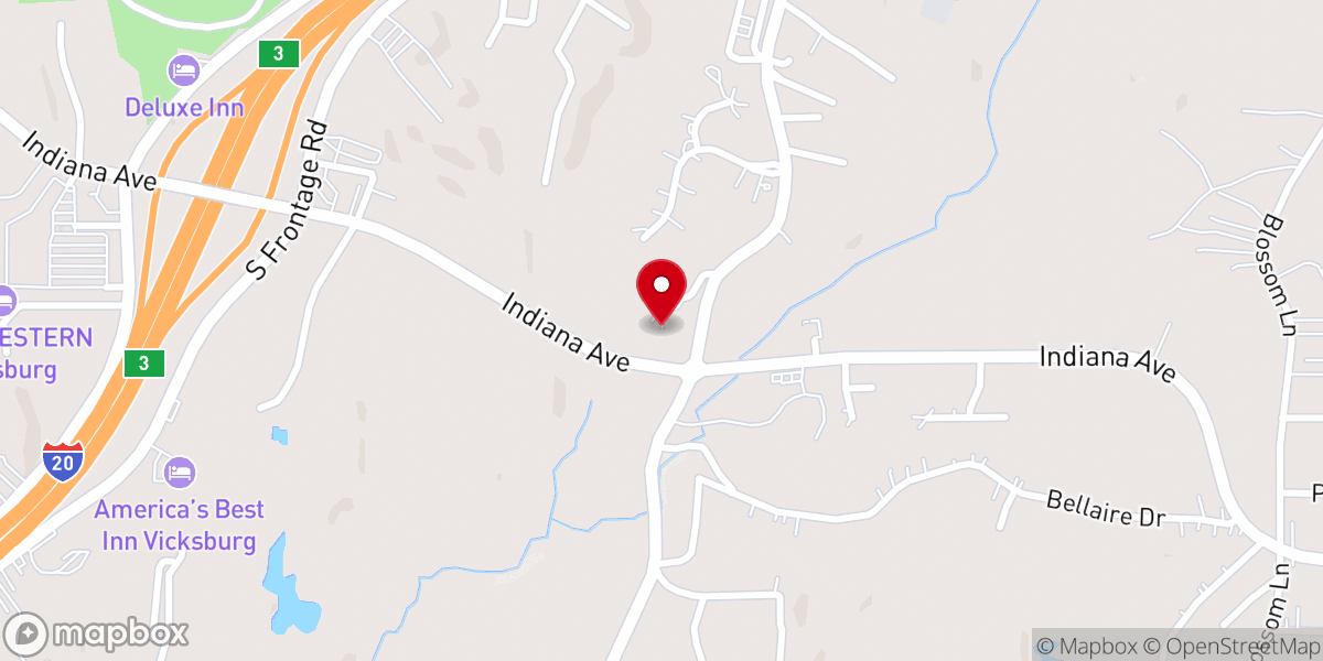 Map showing location of First Christian Church