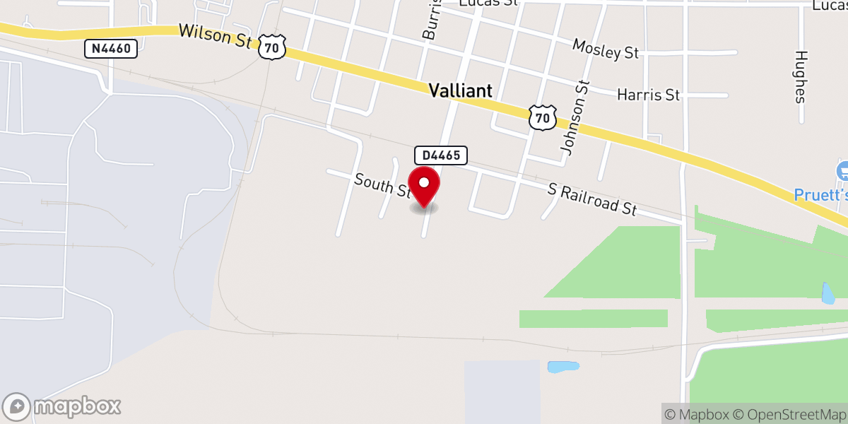 Map showing location of Olive Branch Baptist Church