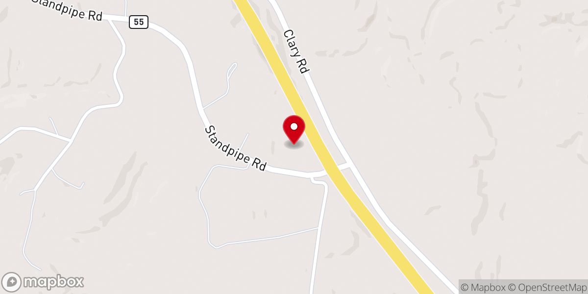 Map showing location of Rock Full Gospel Church