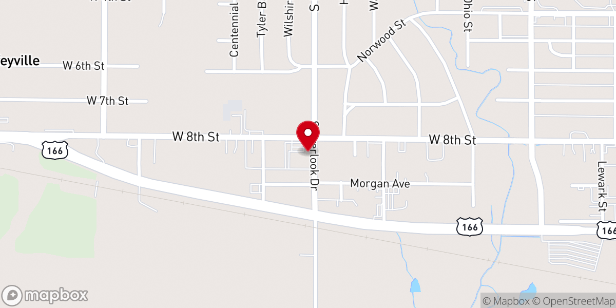 Map showing location of First Southern Baptist Church