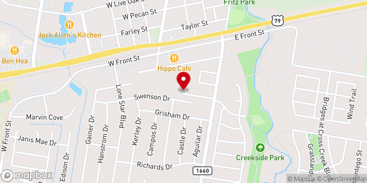 Map showing location of Little Ebenezer Baptist Church