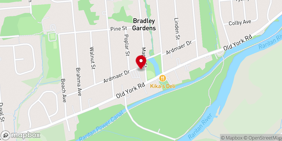 Map showing location of Holy Trinity Catholic Church
