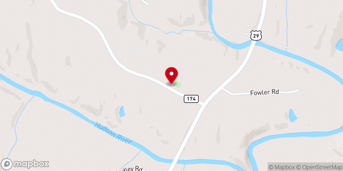 Map showing location of Salem Holiness Church