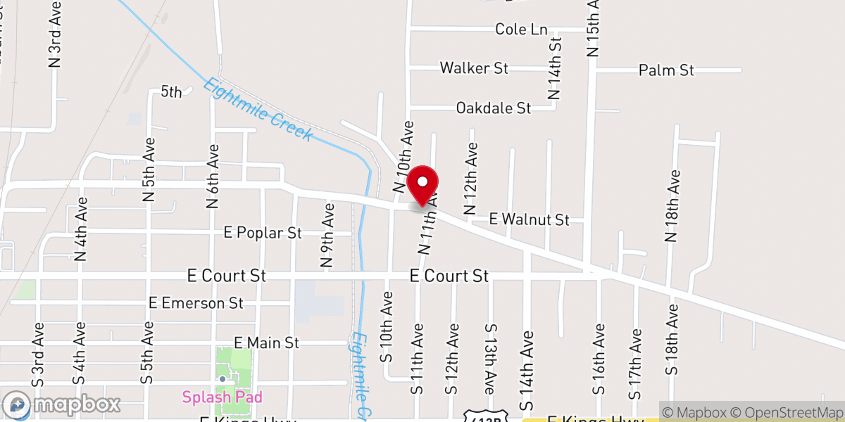 Map showing location of Lake Street Baptist Church