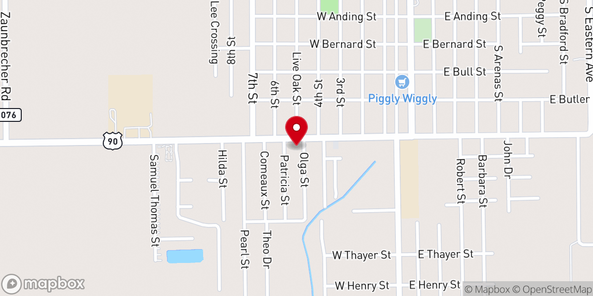 Map showing location of House of Restoration Rayne