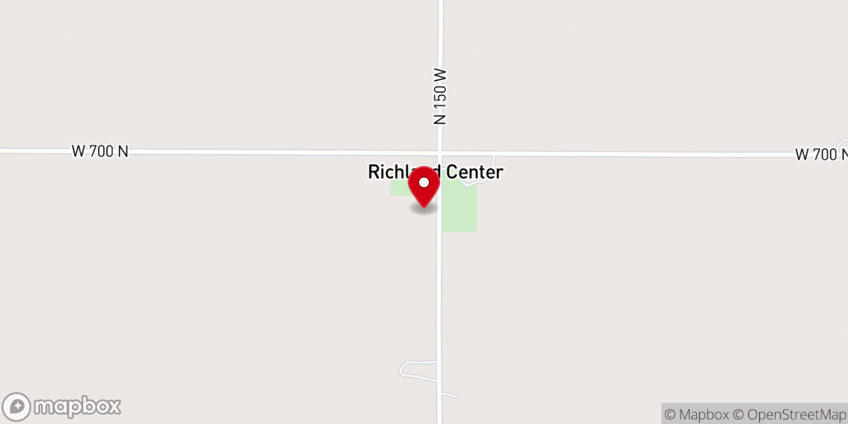 Map showing location of Richland Center Old Order Mennonite Church