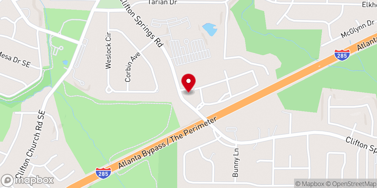 Map showing location of Decatur Mission Church