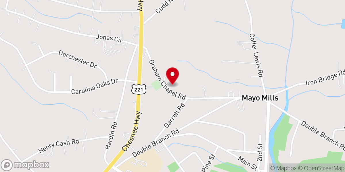Map showing location of Graham Chapel Church Parsonage