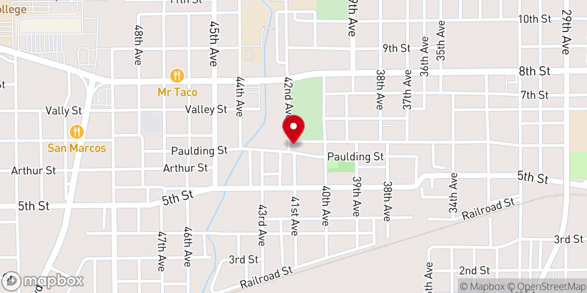 Map showing location of Calvary Apostolic Church