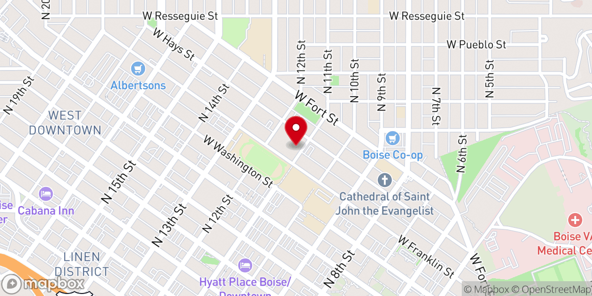 Map showing location of Cathedral Of The Rockies