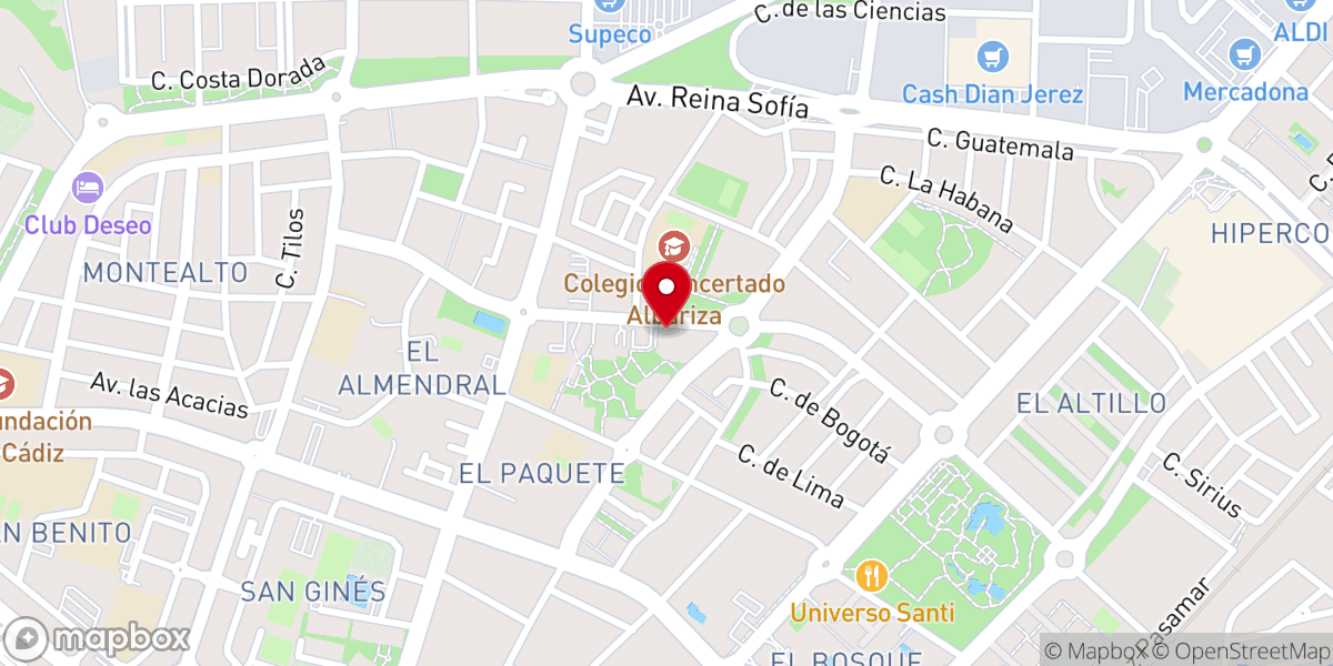 Map showing location of Parroquia de San Juan de Ávila