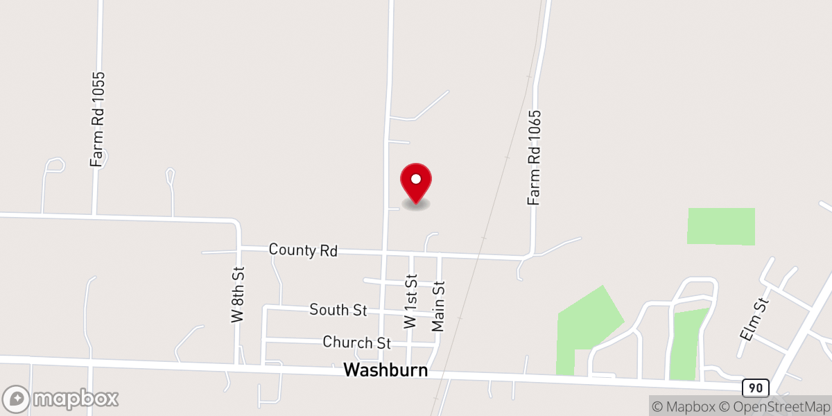 Map showing location of First Baptist Church