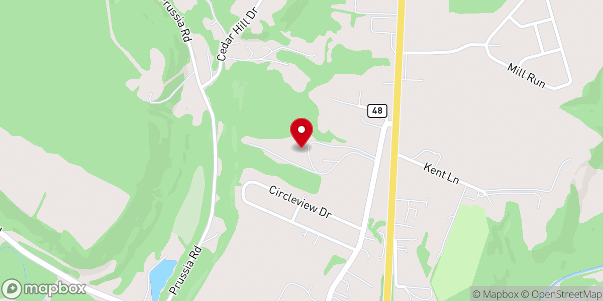 Map showing location of Chapel Hill Church