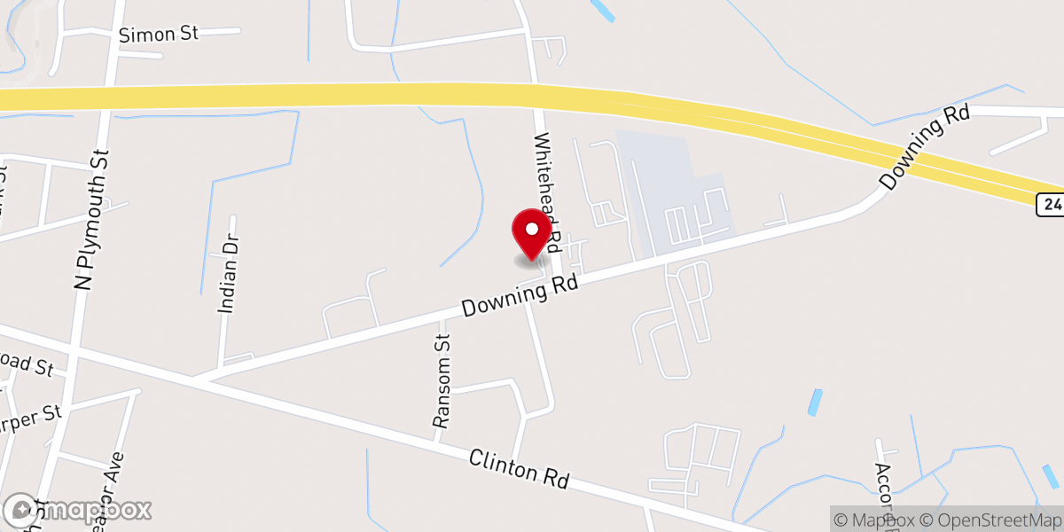 Map showing location of New South River Baptist Association