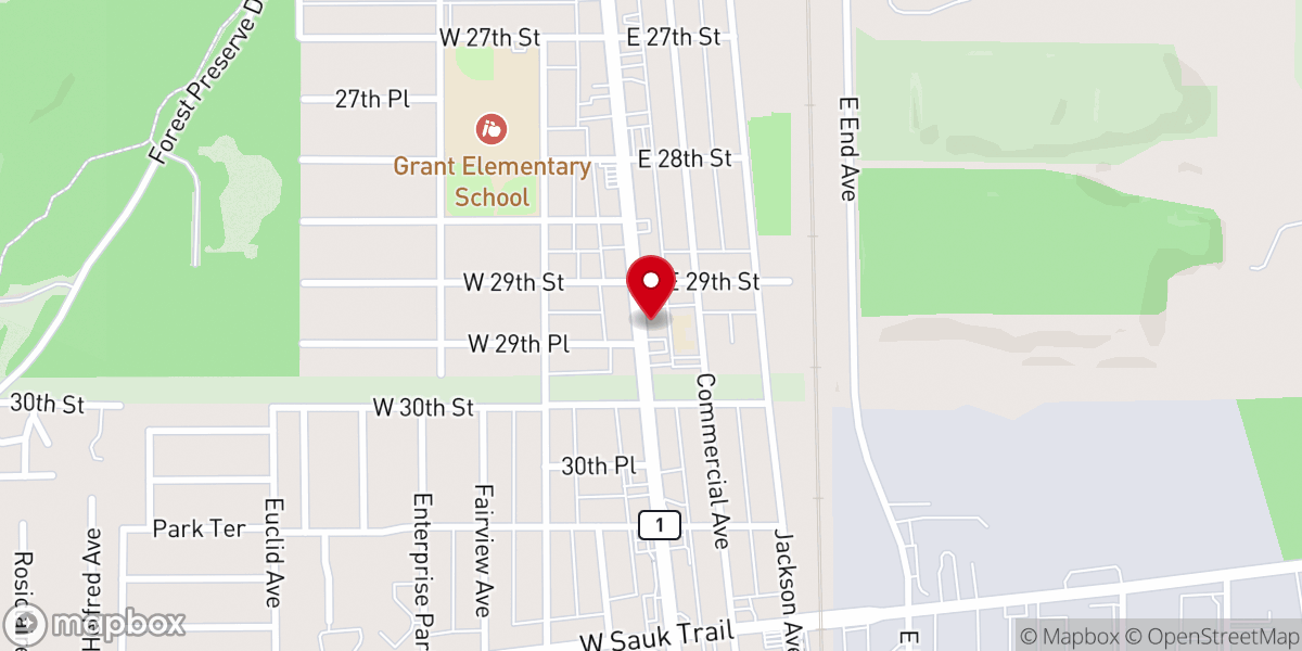 Map showing location of Cornerstone Christian Center