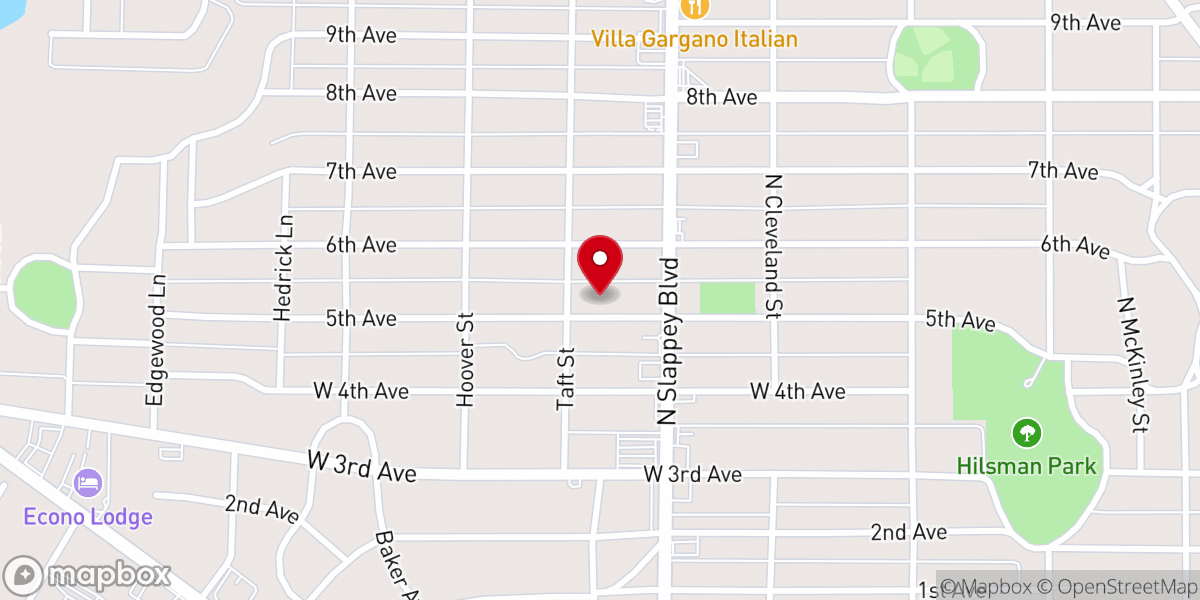 Map showing location of Rehoboth Bible Baptist Church