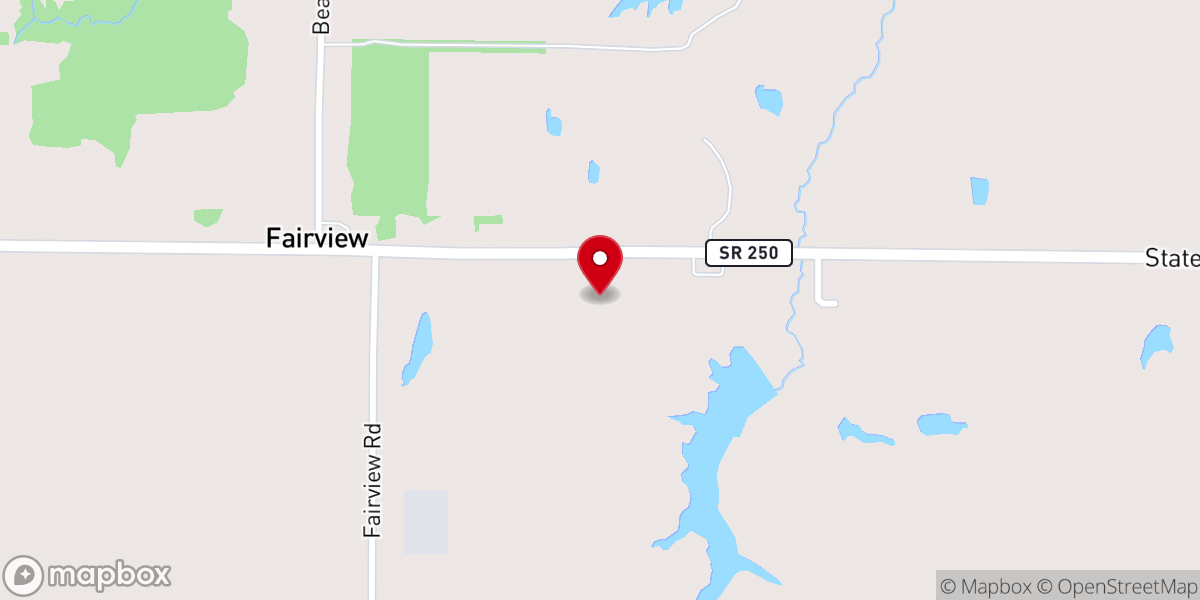 Map showing location of Fairview Baptist Church