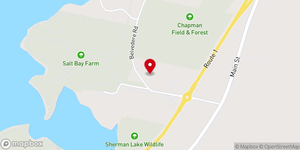 Map showing location of Corporation of Midcoast Friends Meeting