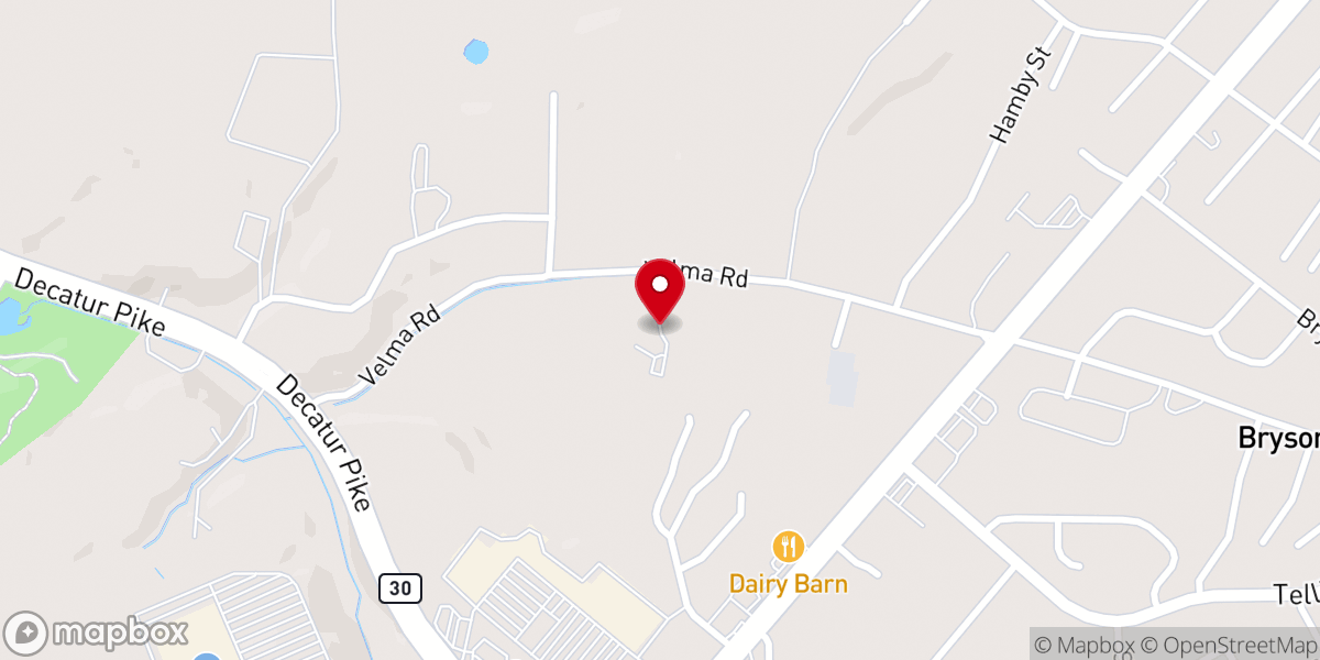 Map showing location of Freedom Baptist Church
