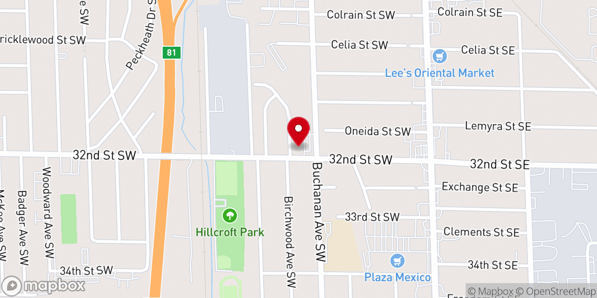 Map showing location of St Joseph the Worker Catholic Church