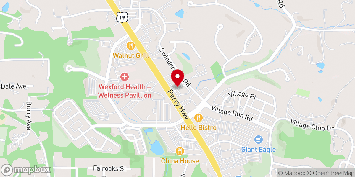 Map showing location of Harvest Bible Chapel Pittsburgh North