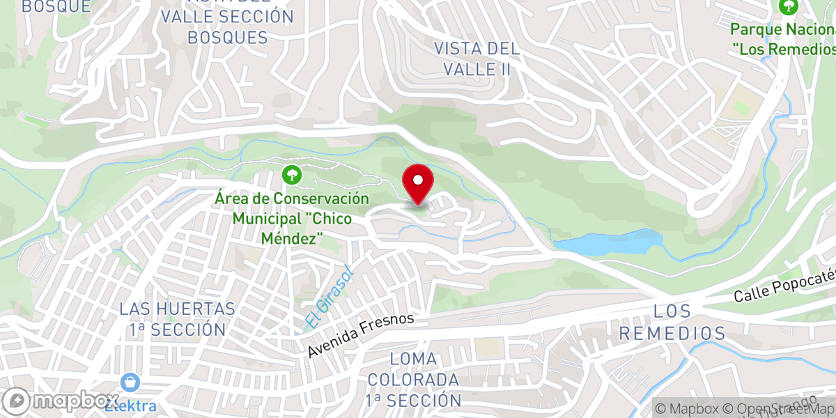 Map showing location of Centro Cristiano Naucalpan