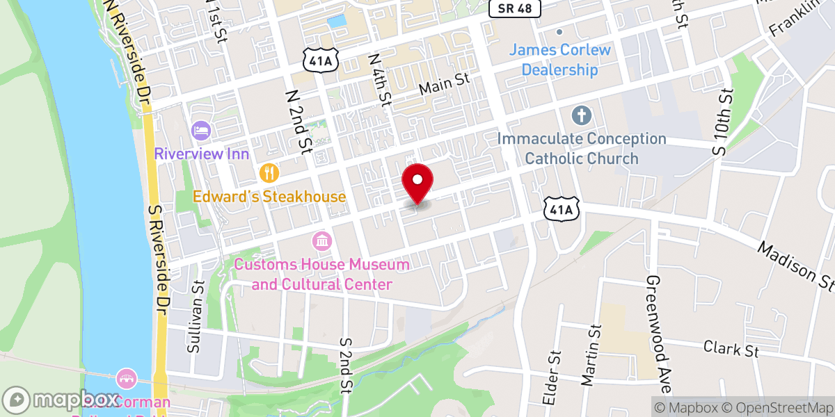 Map showing location of First Baptist Church Korean Ministry