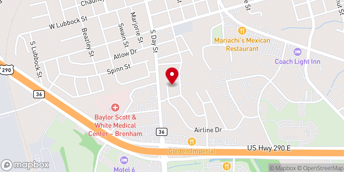 Map showing location of St. Peter's Episcopal Church