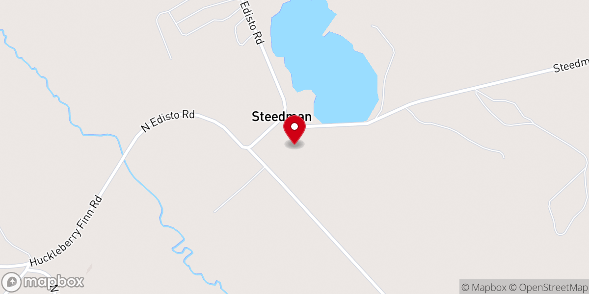 Map showing location of Steedman Church