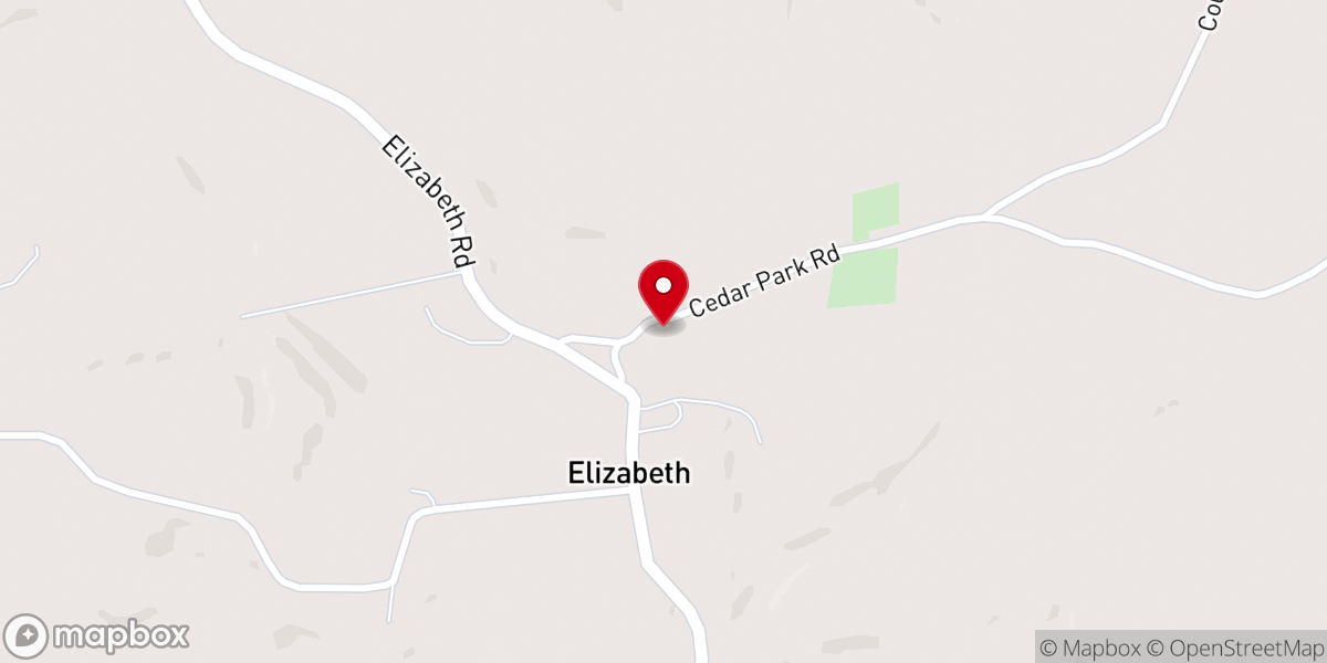 Map showing location of Elizabeth Church of Christ